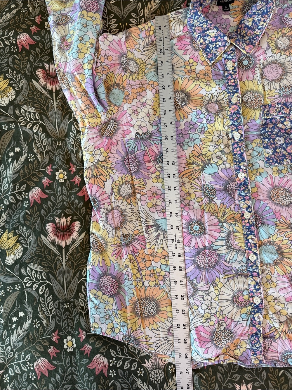 GAP Body Floral Two-Piece Pajama Set in soft cotton poplin - Picture 9 of 16